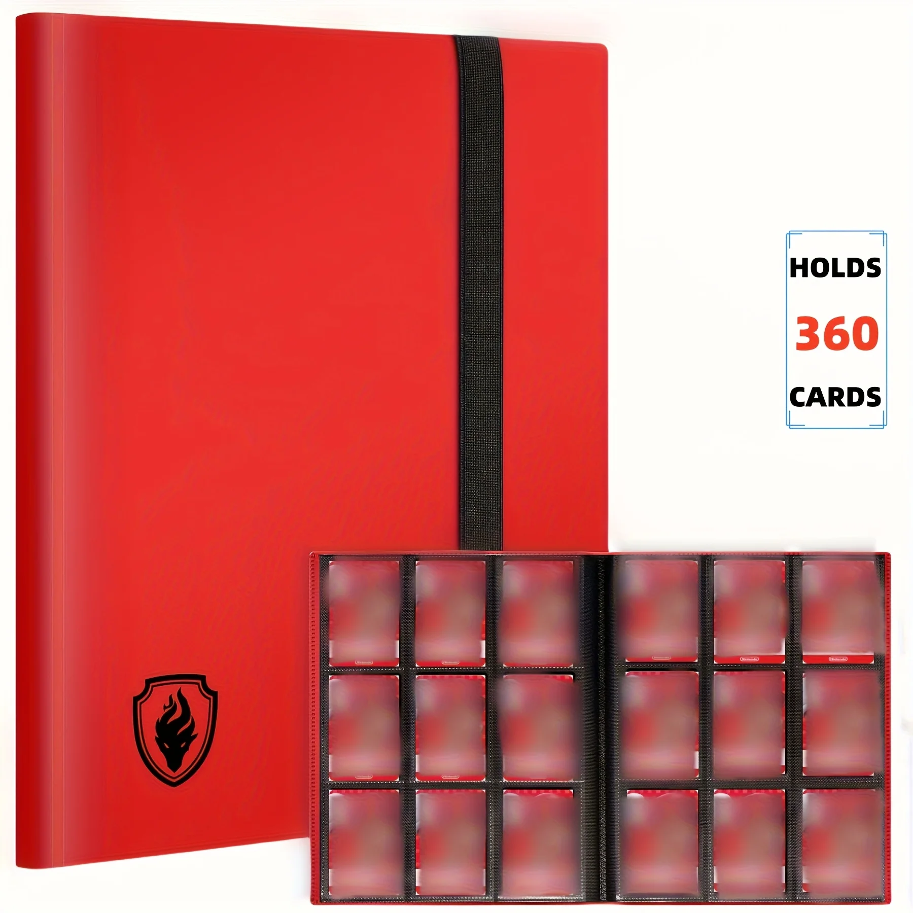 9 Cepli Ticaret Kartı Bağlayıcı 360 Kart Tutar, Şık Yandan Yüklemeli Kart Albümü, TCG, MTG, Yugioh için Sağlam Kart Toplama Klasörü