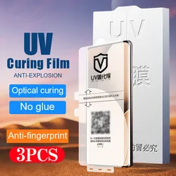 3 - Pack UV Light Curing Soft Full Cover Screen Protector Film - UV light curing film (Reno 3 Pro 5G)
