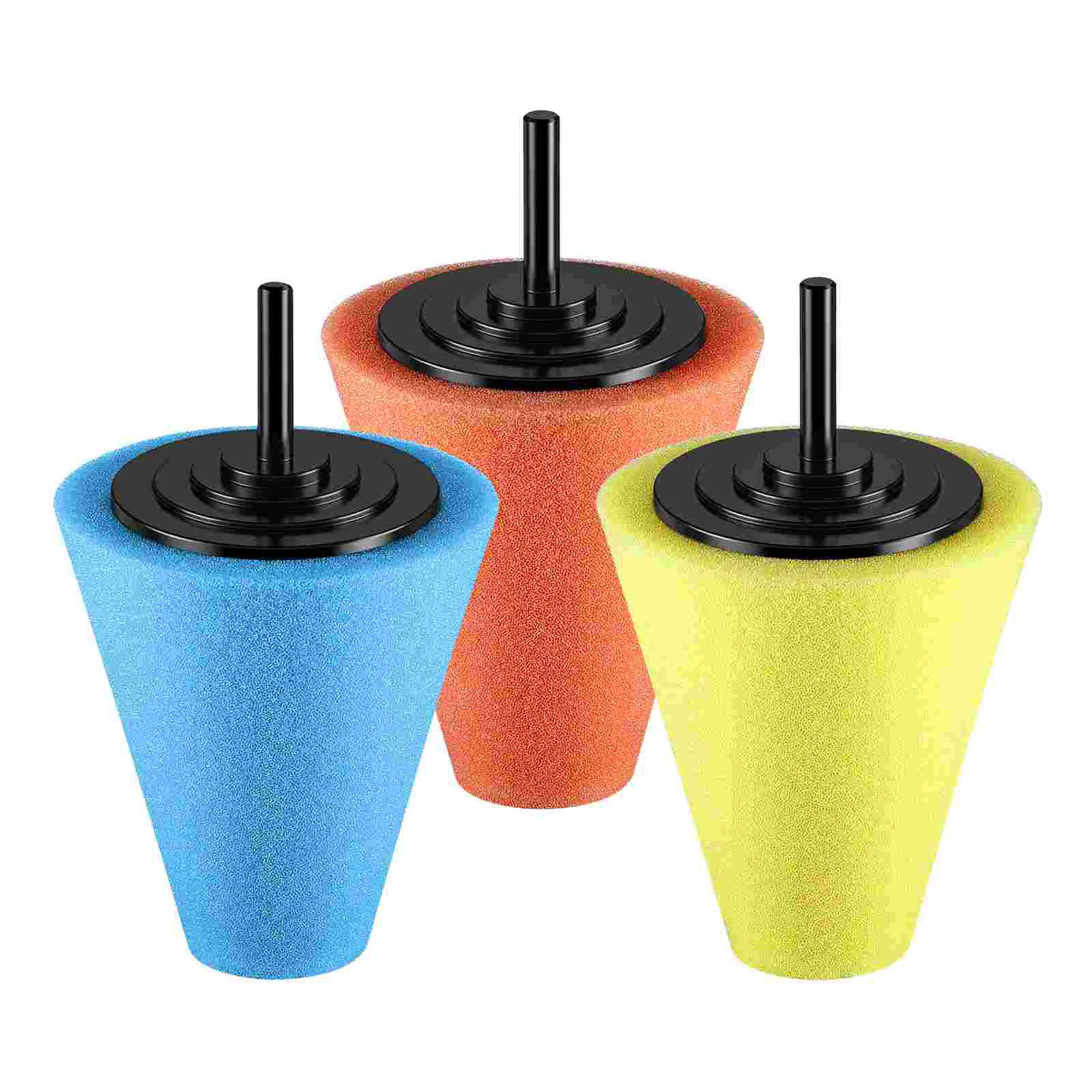 

3 Pcs Sponge Buffing Pads Polishing No Dead Ends Wheel Kit Hub Polisher for Drill