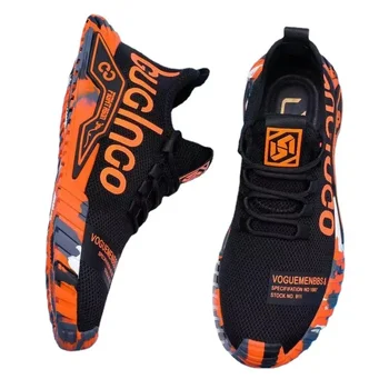 2025 Fall Breathable Thin Flying Woven Mesh Comfortable Casual Shoes Fashionable and Versatile Running Sneakers Men's Shoes 1