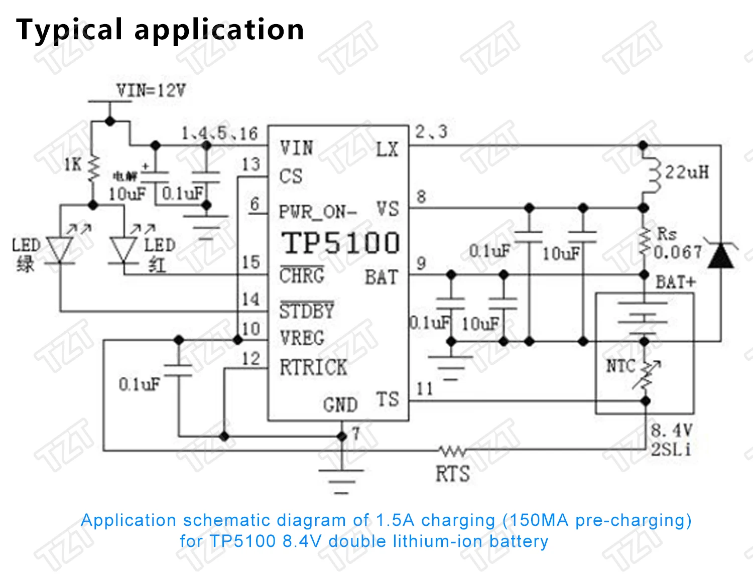 1/3/5PCS TP5100 doppel einzigen lithium-Batterie Lade Management Kompatibel 2A Wiederaufladbare Lithium Platte 18650 TP5100 4,2 V 8,4 V – Detail 3