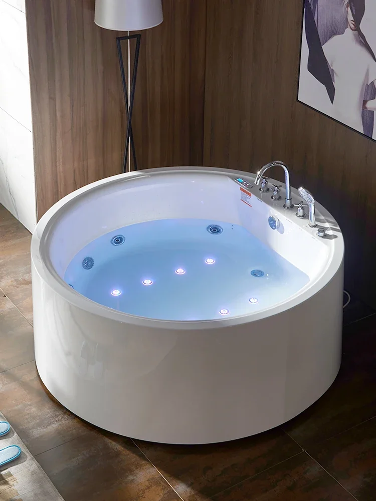 Circular Bathtub Hotel Homestay Adult Family Couple Double Japanese Massage 1.8m large bathtub heated by constant temperature
