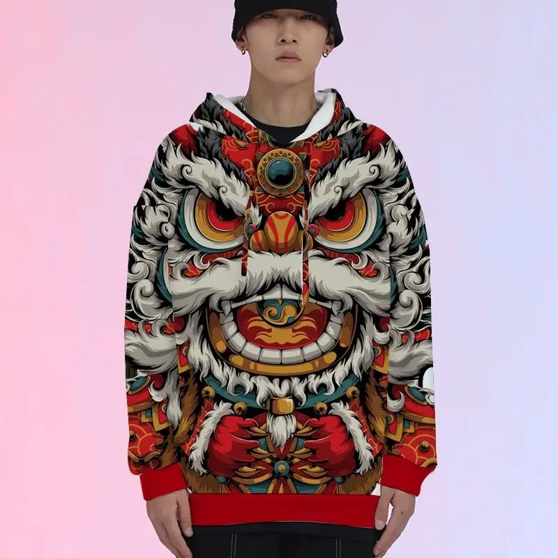 4XL Chinese Style 3d Print Vintage Pullover Hoodies Hiphop Long Sleeve Tops Clothes For Men Women 2022 New Harajuku Chic