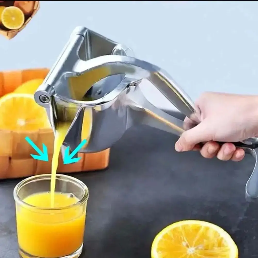 Exprimidor manual de acero inoxidable resistente de 18,7 cm, exprimidor desmontable de naranja, granada y limón. Extractor de zumo de frutas._voghion.com