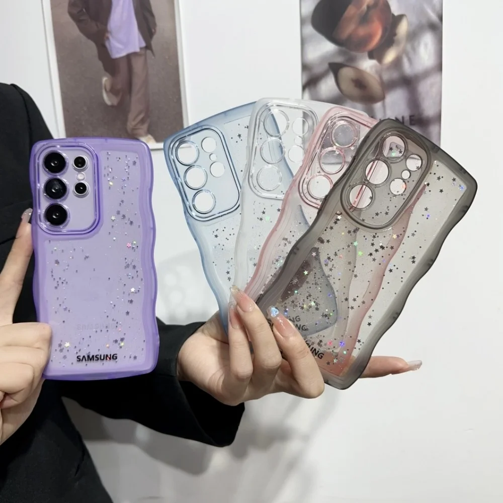 Star Sky Glitter Sequin Clear Silicone Phone Case Soft Cover