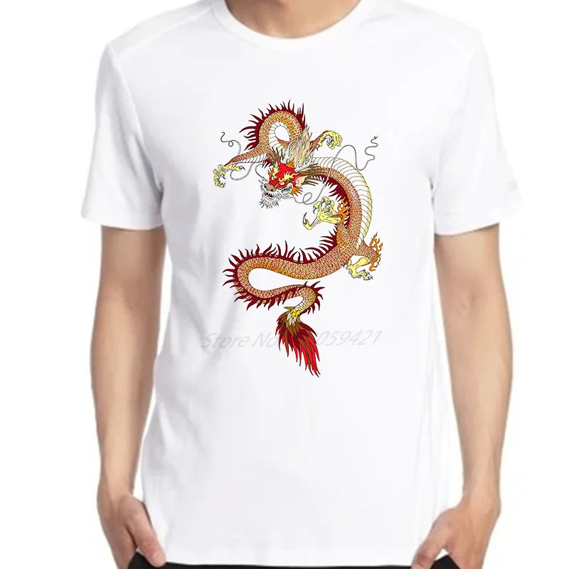 

Chinese Harajuku Dragon Tattoos Unisex graphic t shirts fashion Oversized short sleeve t-shirts Tees Tops Summer Men's clothing