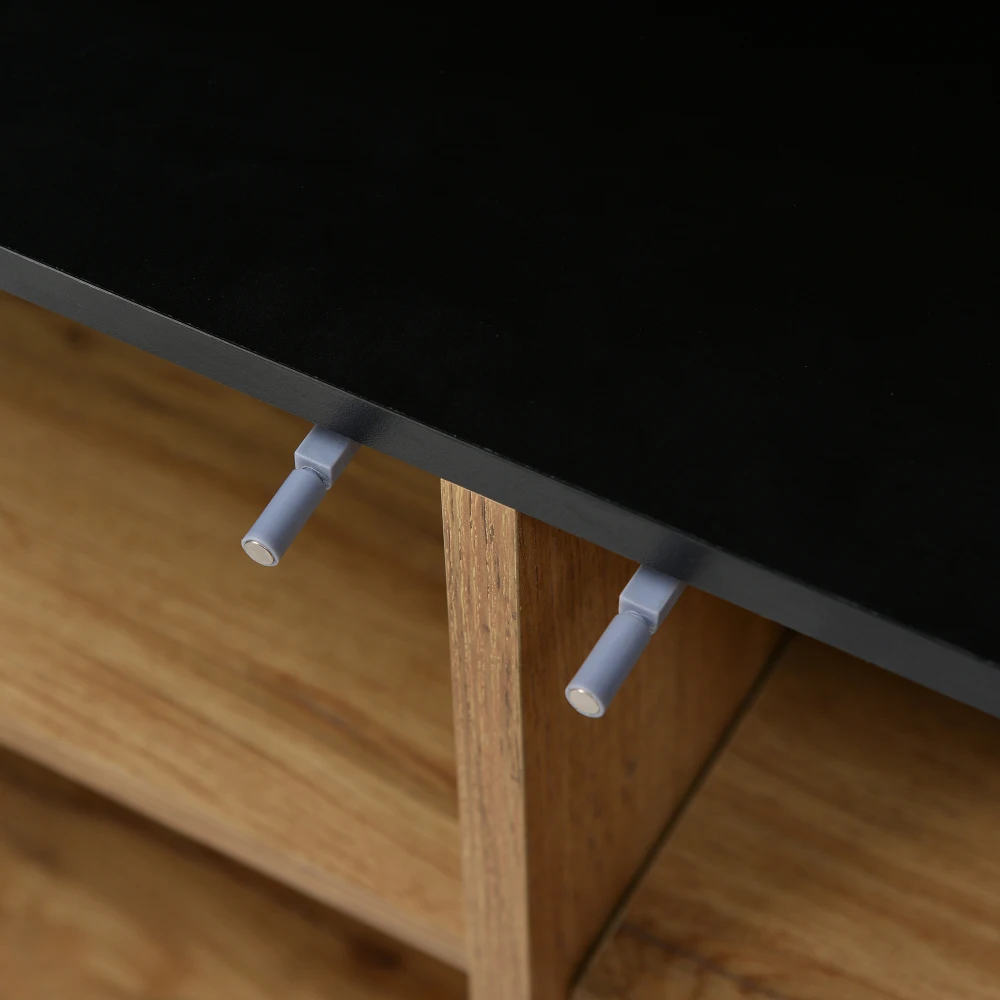 160 x 35 x 76 cm großes modernes Holz-Sideboard mit drei Türen und Regalen, einfache Montage, platzsparendes Design, robust und zuverlässig – Detail 14