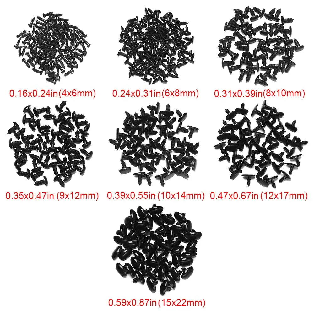 50/100pcs Plastic Bear Buttons   Noses Safety Parts Dolls Accessories Oval Animal Noses