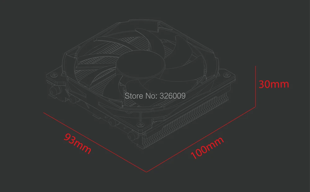 Slim, 4 Heatpipe, 9cm, 1U para Chassis