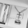 4pcs/set Fashion Men's Watch Set Business Calendar Quartz Watch with Bracelet Necklace Ring Set 5