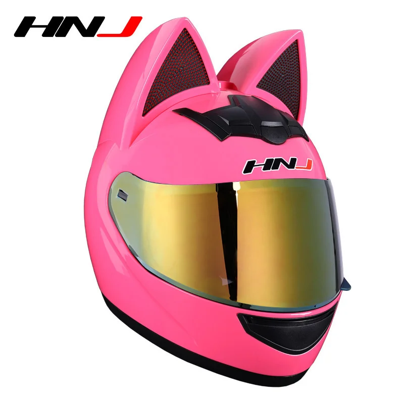 Gifts DOT approved ABS Full Face Motorcycle Helmet Cat Ear