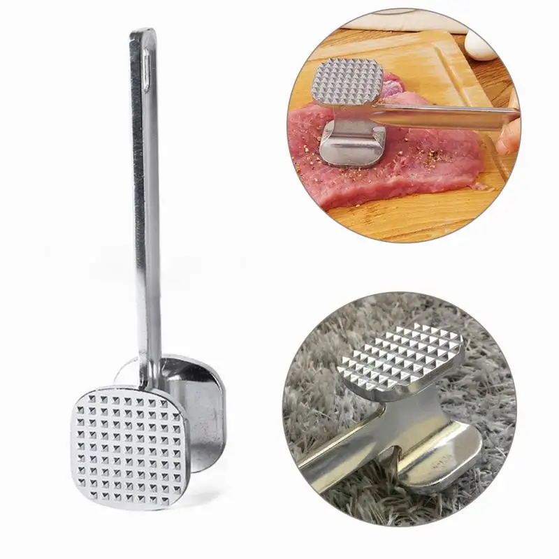 Meat Hammer Tenderizer 1Pcs Multifunction Two Sides Portable for Steak Pork Kitchen