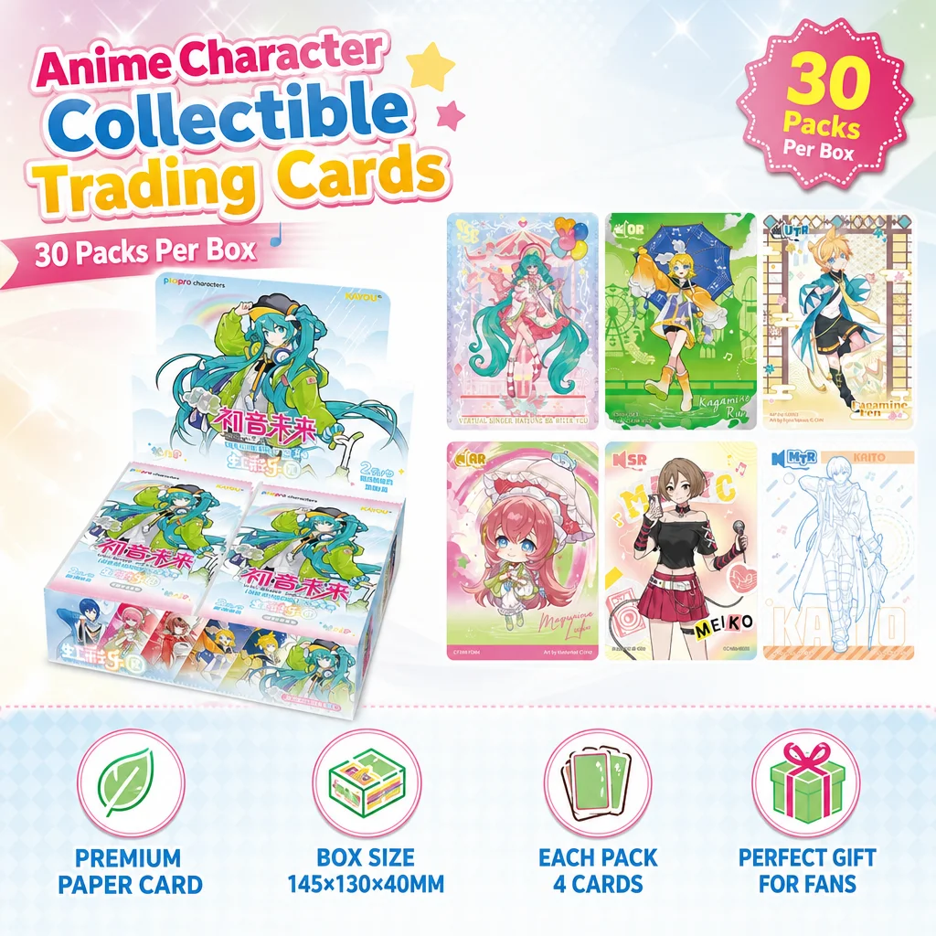 Kayou Virtual Singer Miku Collectible Card Charm Pack - Perfect Birthday Gift
