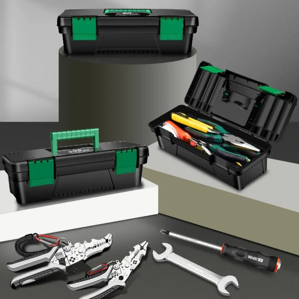 내구성 있는 PP 하드웨어 공구 상자, 두꺼운 공구 정리함, 휴대용 공구 상자, 부품 상자