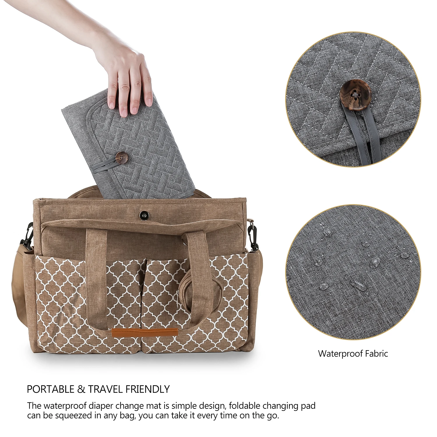 Portable Multifunction Foldable Waterproof Changing Pad Newborn Baby Diaper Changing Mat Pads