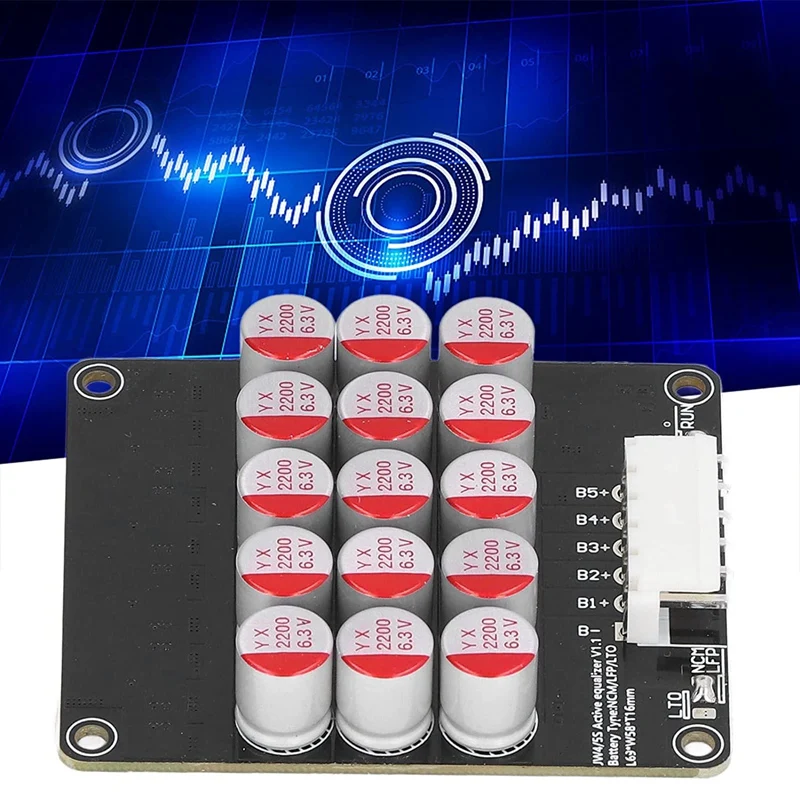 Top!-5S Active Equalizer Balancer audio equalizer Lifepo4 / Lipo/ LTO Battery Energy Equalization Capacitor BMS Board