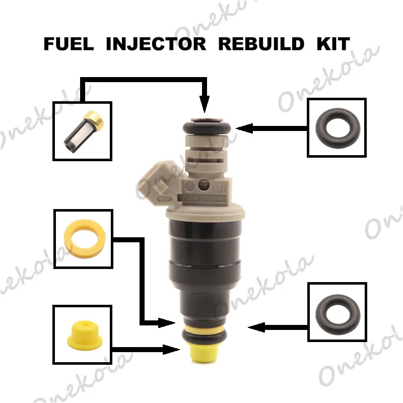 

Fuel Injector repair kit Orings Filters for 0280150941 Ford V6 1990-1996 3.0L 3.8L 4.9L