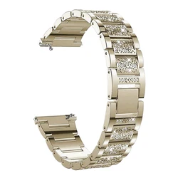 Women's 22mm & 20mm Elegant Metal Bracelet Watch Strap - 22mm (Vintage gold)