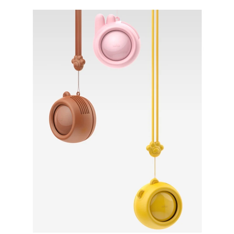 

Ручной маленький веер на шнурке, портативный веер на шею, вентилятор воздушного охлаждения, креативная милая форма животного