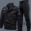 Big Size 6XL Military Sets Men Spring Autumn Military Bomber Jackets+Multi-pocket Cargo Pants 2 Piece Set Windproof Flight Coats 3