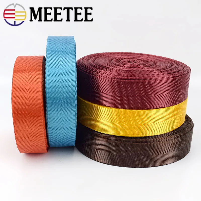 5Meters 20/25/32/38/50mm Thick 1mm Nylon Webbing Tape for Strap Safety Belt  Knapsack Ribbon Band DIY Strapping Bias Binding