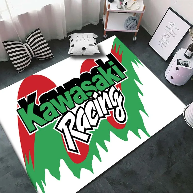 15 TANK-Kawasaki Ninja Tapis de Moto pour Salon, Tapis de oral et de  Chambre à