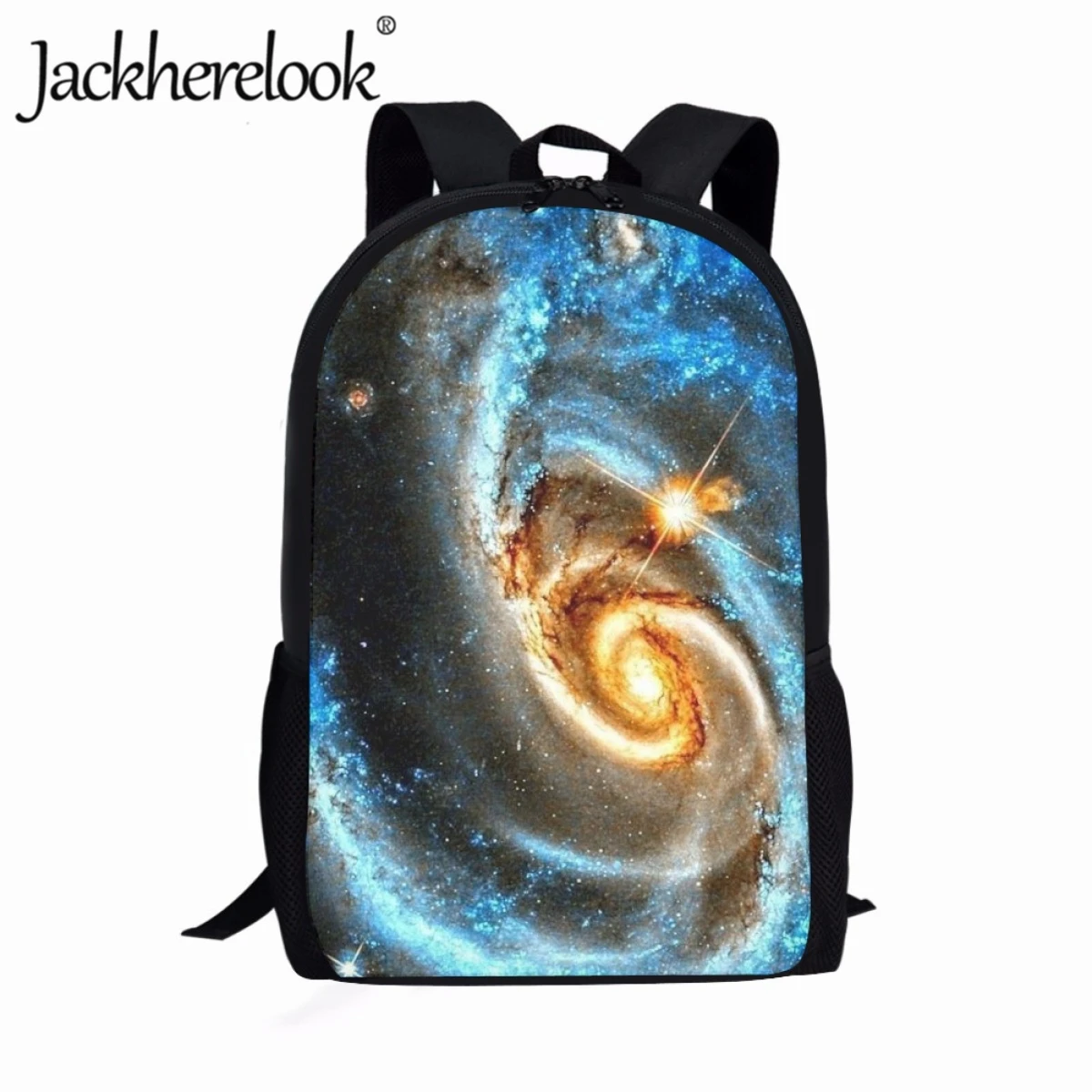 Jackherelook Child Boy Schoolbag Mysterious Universe Interstellar Pattern Book Bags for Kids Girl's Schoolbags Customized Gift