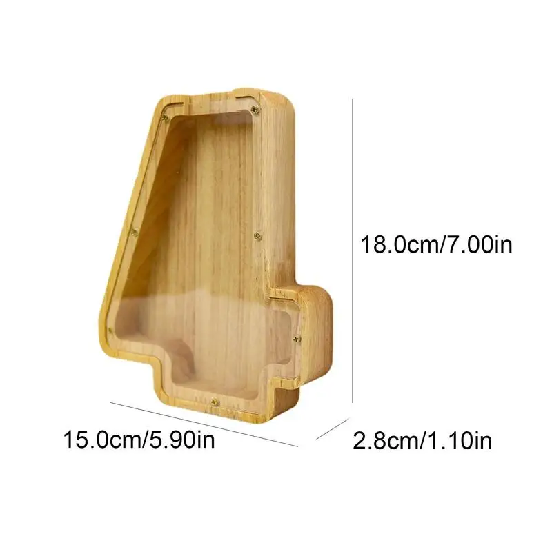 Wooden Piggy Bank Kids Digital Money Saver Box Money Saving Box Wooden Kids Coin Piggy Banks Money Box TV Cabinet Wine Cabinet