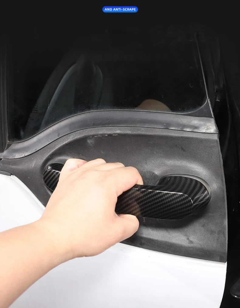 4 Battitacco In Fibra Di Carbonio Per Smart 451/453 - Protezione Paraurti