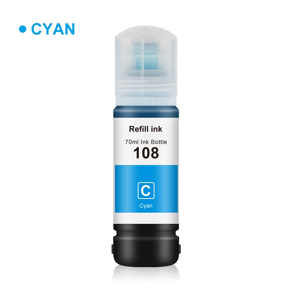 Ink Refill Dye Ink Kit Ink Refill Kit Dye Ink Refill Inkjet Printer Ink Ink Cartridge Refill Kit 6Colors/set Epson 108 Ink Refill epson L8050 L18058 ET-18100 L18050 Printer T09C C13T09C14A Water Based Bottle