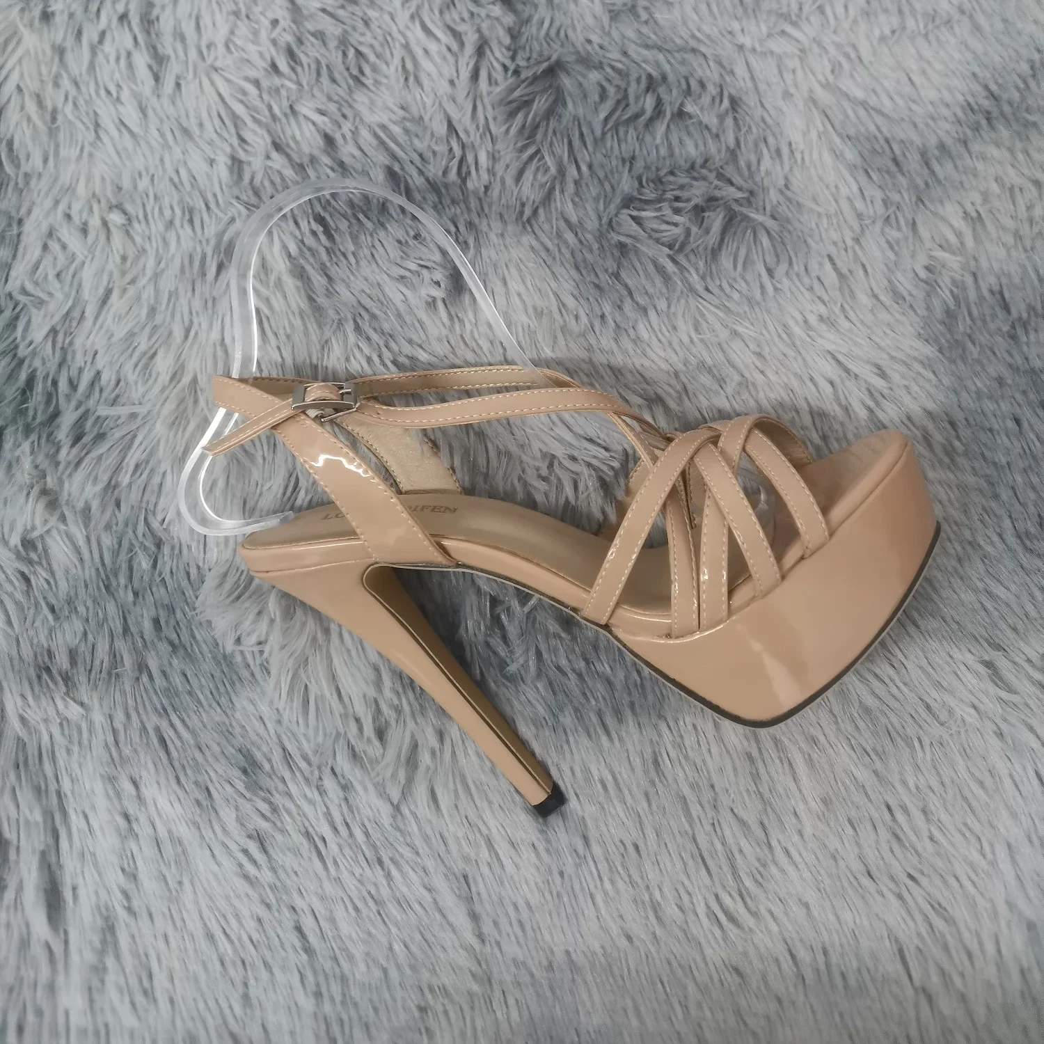 Large Size 43 Women Sandals 14CM Super Sexy Platform High Heels Ankle Strap Sandals Open Toe Gladiator Party Dress Wedding Shoes 6