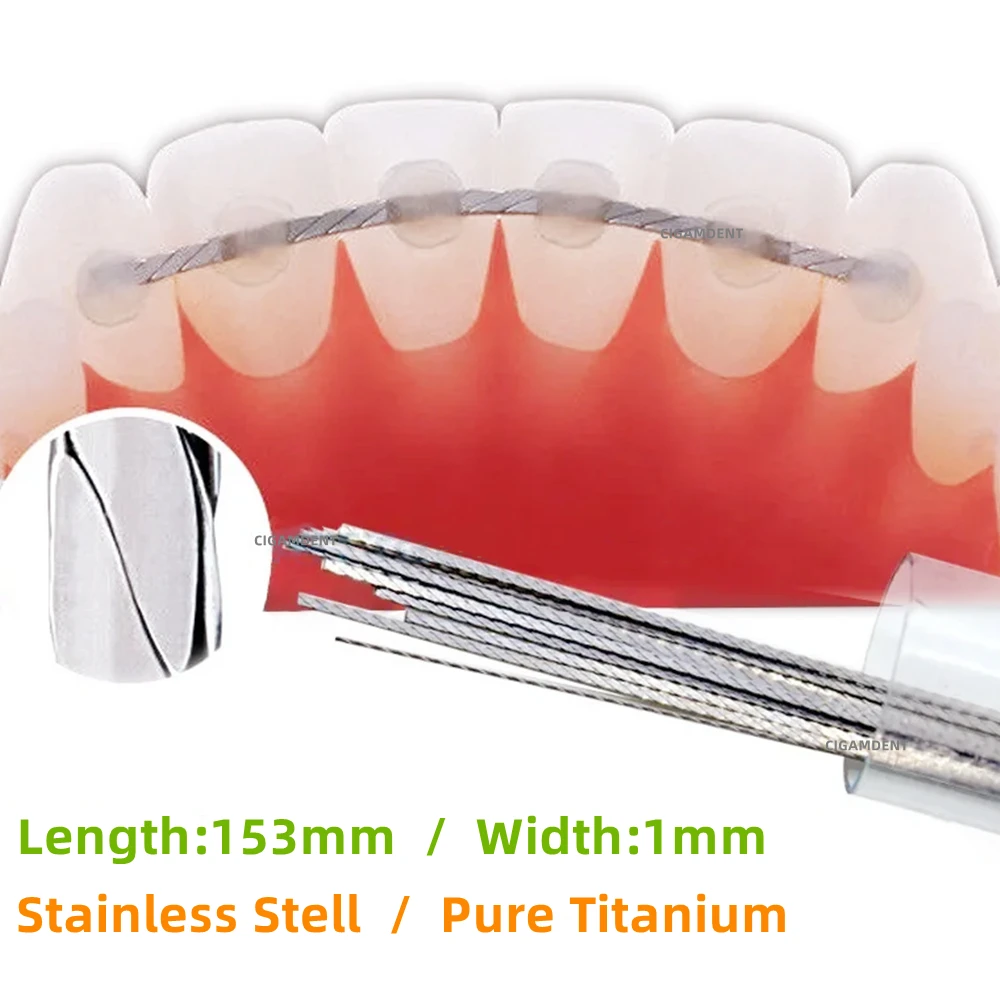 DentalOrthodonticLingualRetainerWireFlatTwistWiresStainless