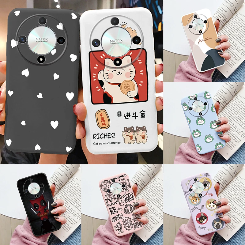 Cute Cat Silicone Soft Back Case with Lovely Cartoon Design