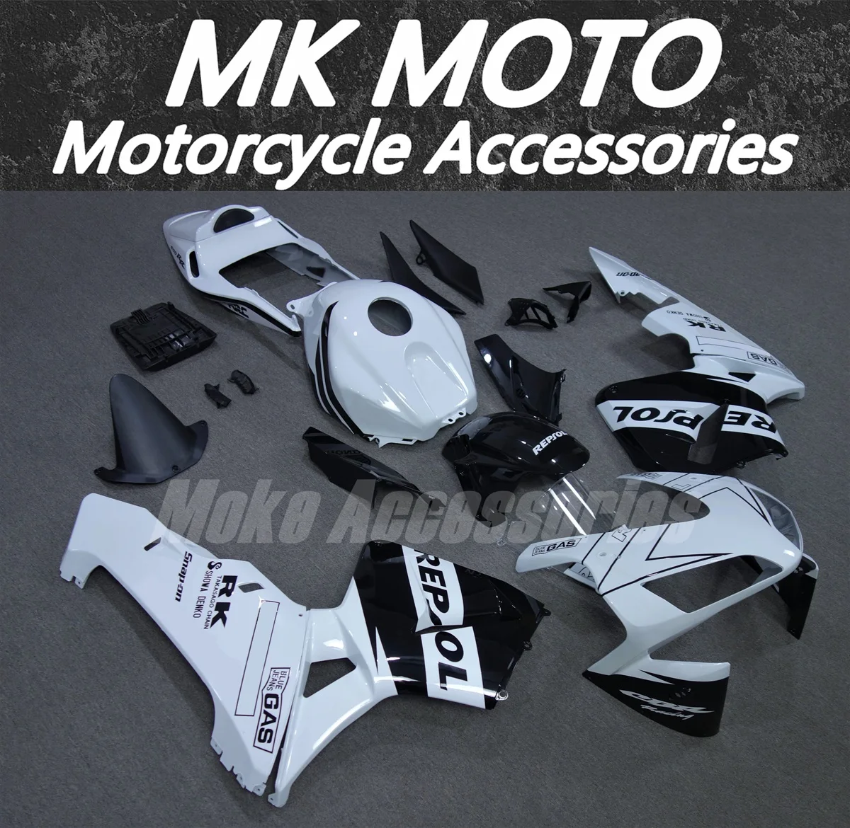 Motorcycle Fairings Kit Fit For Cbr600rr 2003-2004 Bodywork Set 03-04 High Quality ABS Injection New White/Black