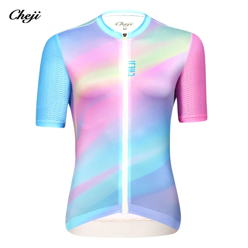 

Women's Cycling Jersey summer sun protection breathable professional cycling fashion women's tops pockets reflective
