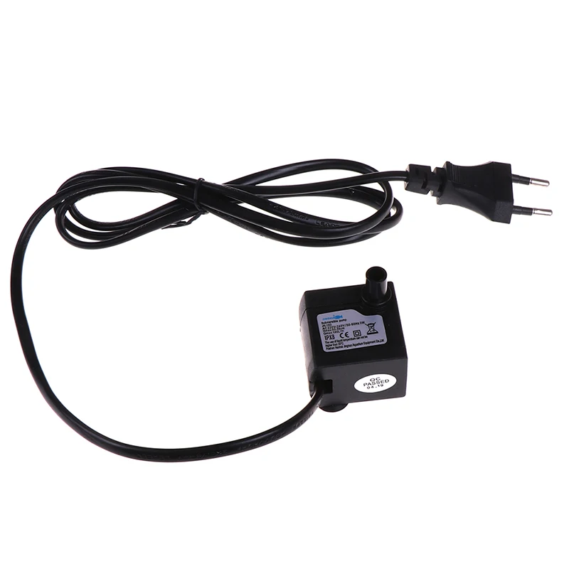 Aquário Impermeável Mini Bomba de Água Submersível ue Plug Rate ac 220v 3w