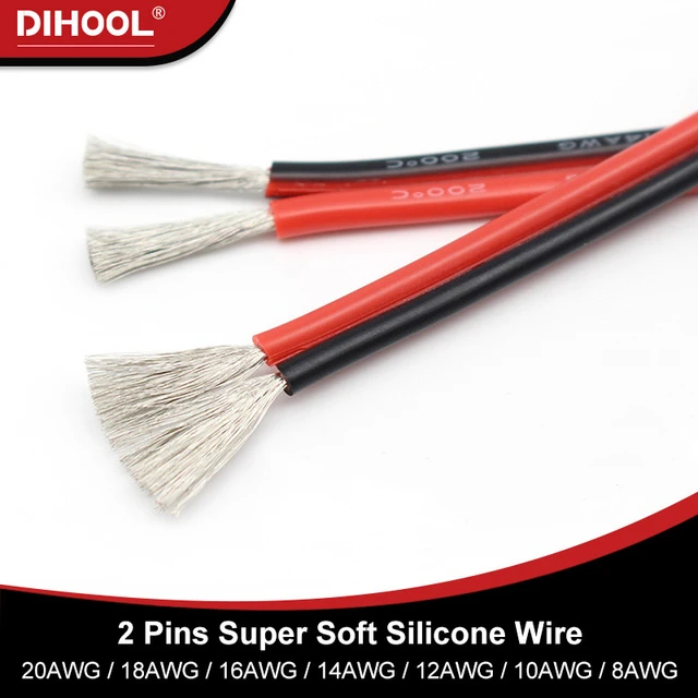 Silicone Wire, 16AWG, Ultra Flexible, 2-Conductor