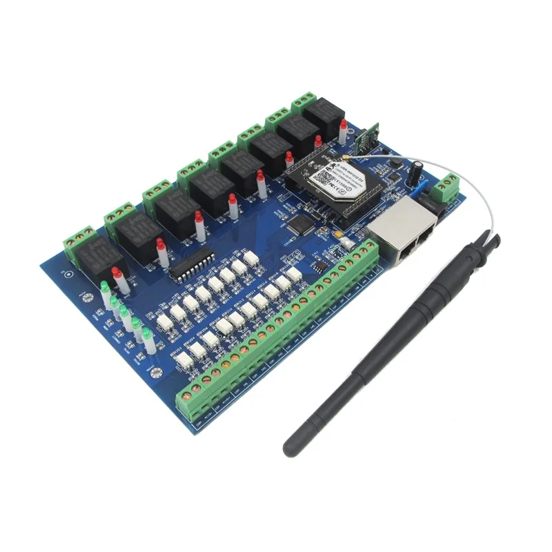 PC Android IOS App Control Smart Home Wifi 8 Relay Board Module With RJ45 Port Wireless Relay Controller Board