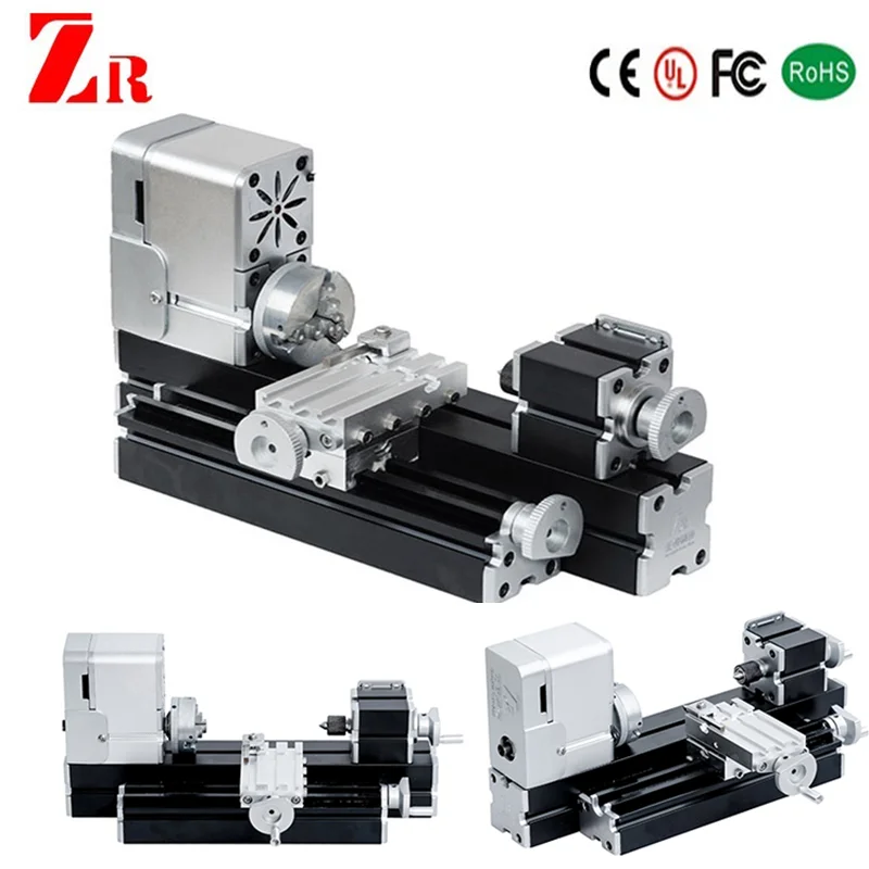 

ZR All-metal Mini Miniature Lathe 36W 20000rpm Didactical Mini metal Lathe Machine Tool for Hobbyist Woodworking Craft