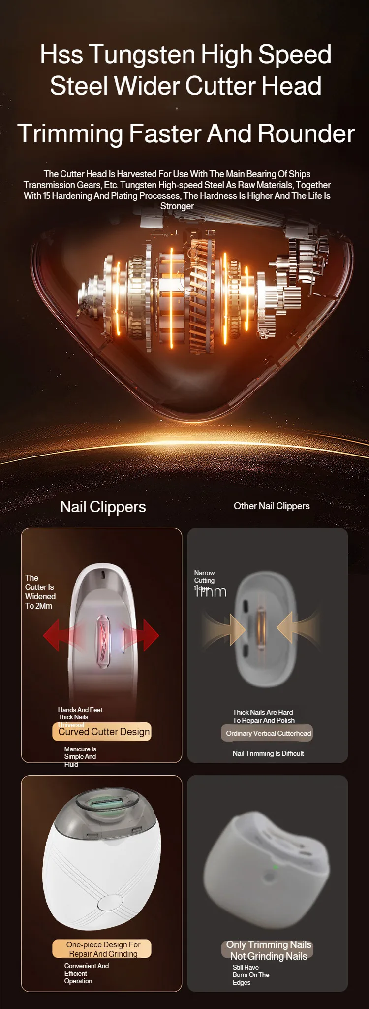 Electric Baby Nail Trimmer Rechargeable Safe Automatic Nail Grinder_voghion.com