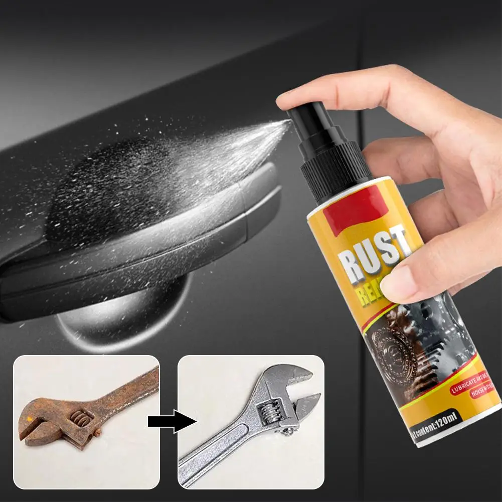 1/2PCS 120ML Car Rust Cleaner Metal Polishing Rust Spray Multifunctional Auto Maintenance Cleaner Preventative Coating