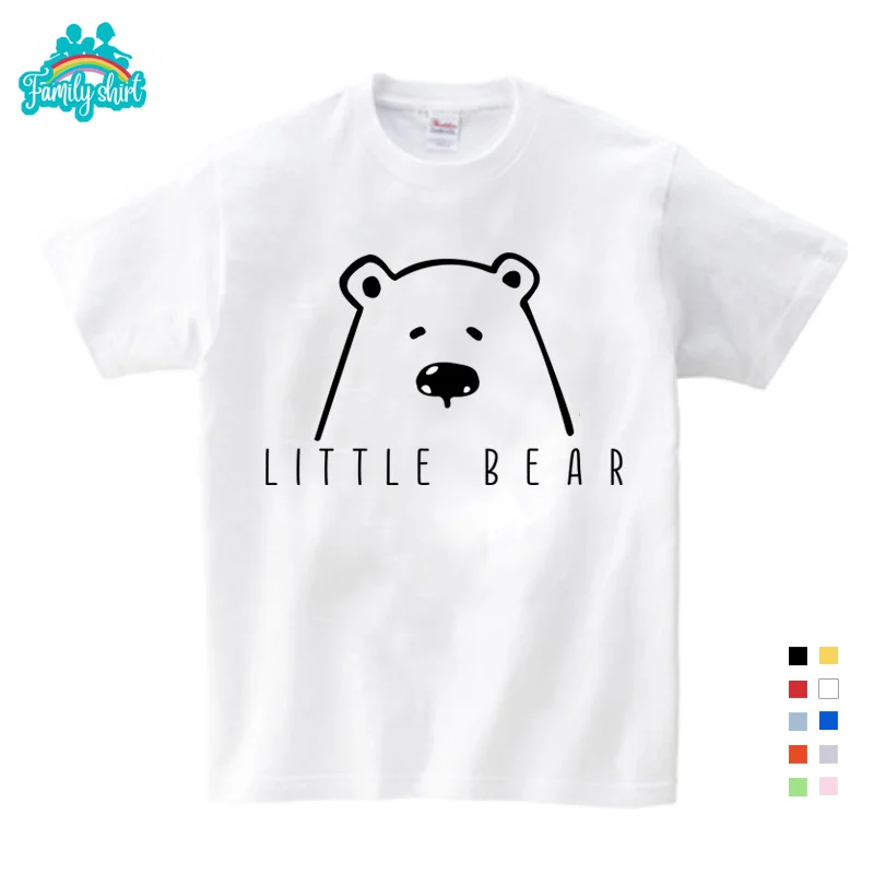 

Family Summer T Shirt Outfits Children Cartoon Bear Birthday Shirt Gifts 2022 Family PAPA MAMA BROTHER SISTER White T Shirts