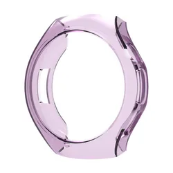 Soft TPU Smartwatch Protective Case - Durable Accessory Cover & Bumper Frame for Watch 5 46mm (Transparent purple)