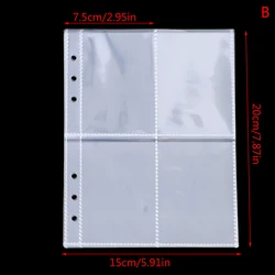 10-Pack A5 Transparent Photo Album Binder Refill Sleeves (B)
