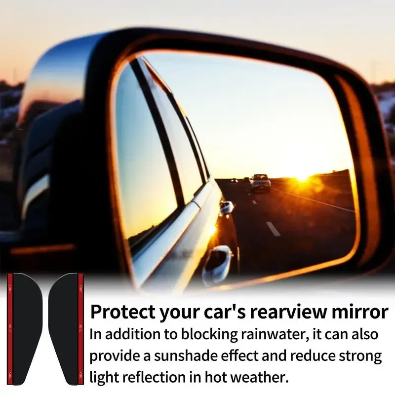 Mirror Rain Visors Eyebrow Car Rear View Mirror Rain Eyebrow Visors Guard Universal Rubber Rear View