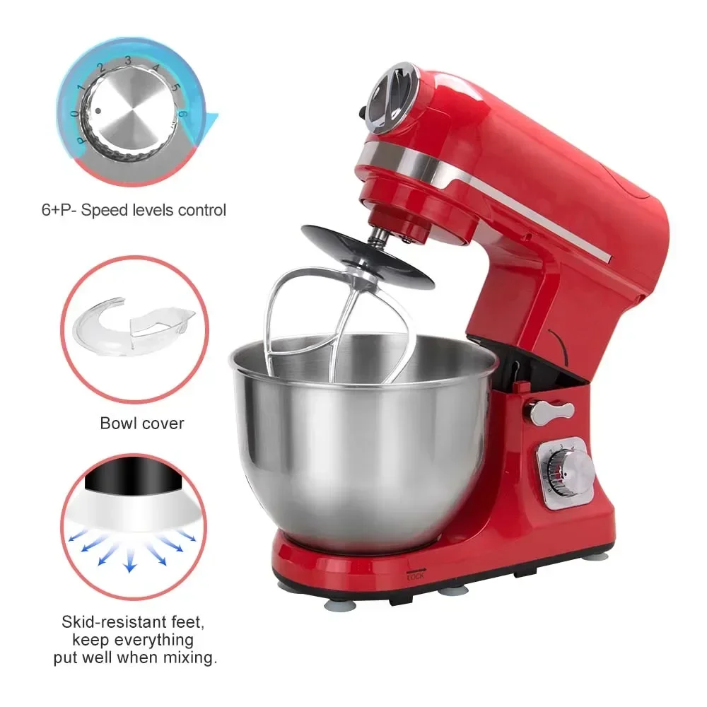 Multifunctional Home Kitchen 5L Electric Food Blender 120v 6 Gears with Juice Cup Meat Grinder Vertical Food Mixer 3