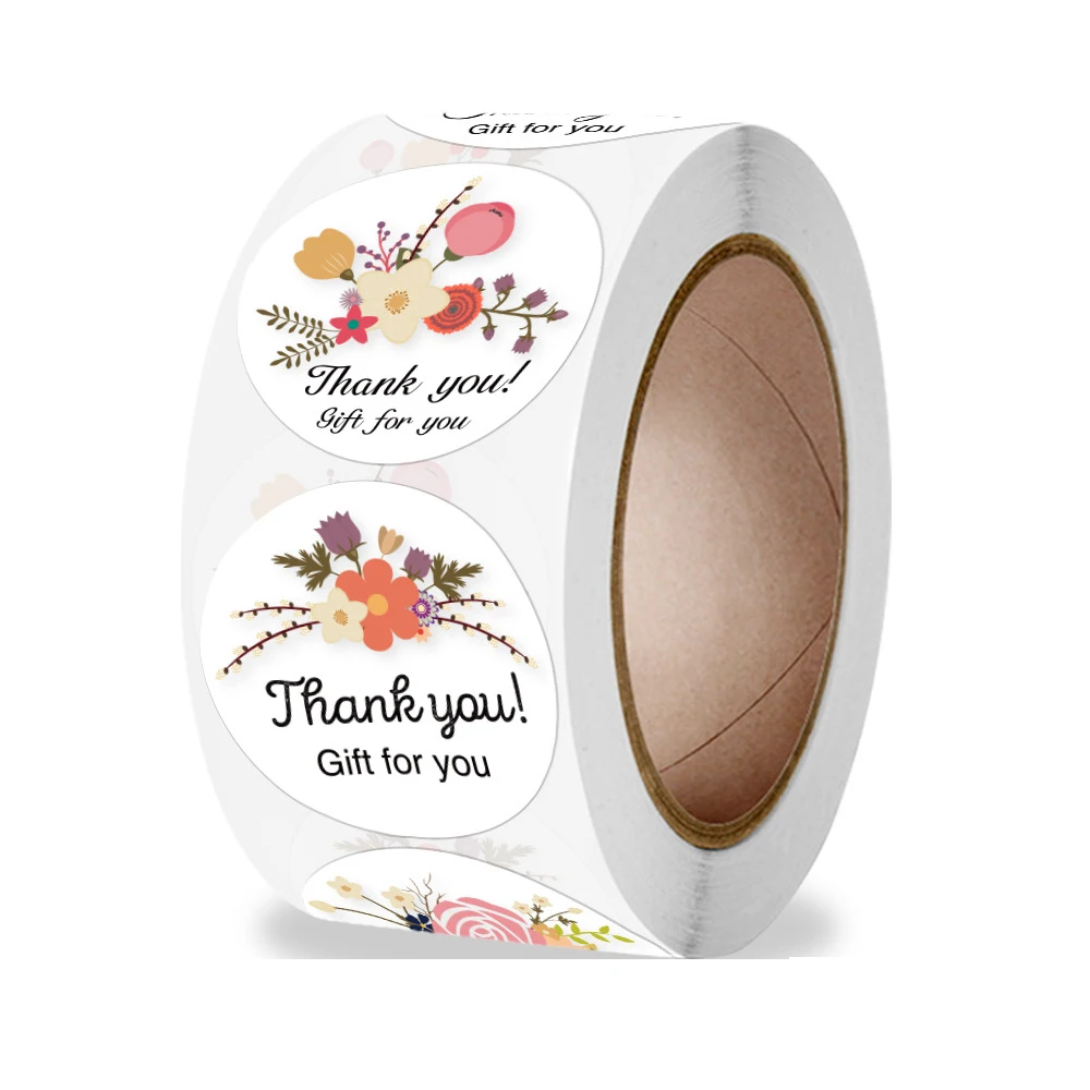 

100-500 шт., наклейки с надписью «Thank You»