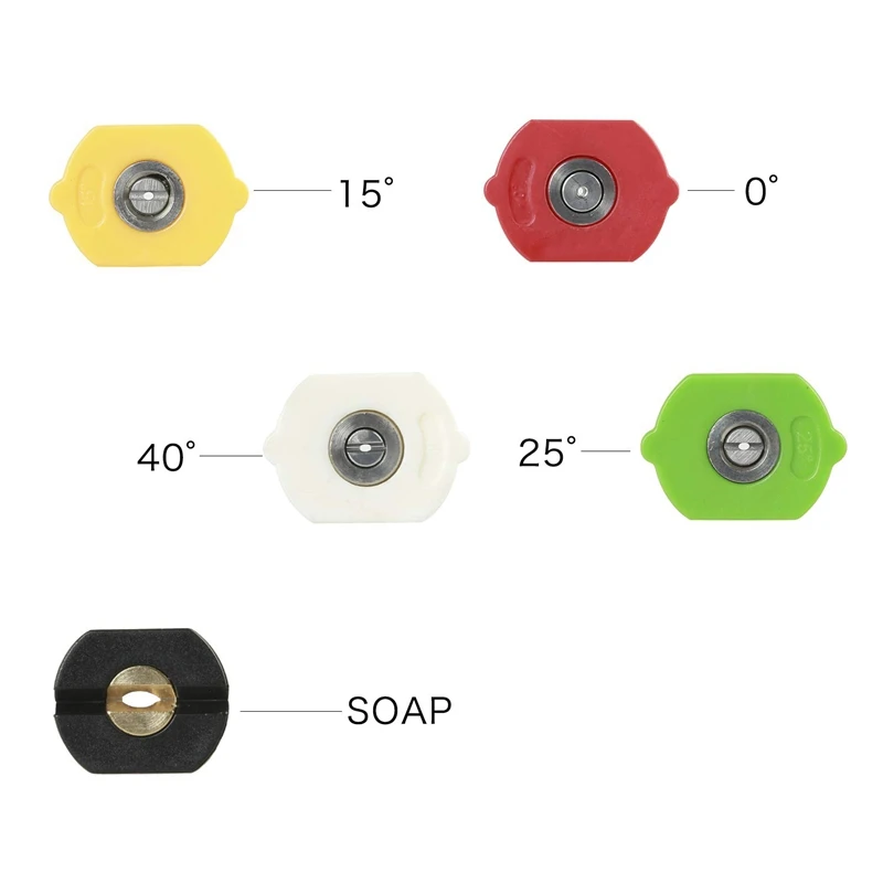 �з� �ͼ� �������� ���� ��, 1/4 ��ġ �� Ŀ����, 5 �� (3.0 Gpm), 0 ��, 15 ��, 25 ��, 40