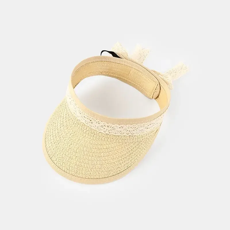 Brand Oohmy Girls Straw Hat Toddler Kid Summer Caps with Bowknot Beach Sun Protection Outdoor Caps 2 3 4 5 6 7 8 Years Old