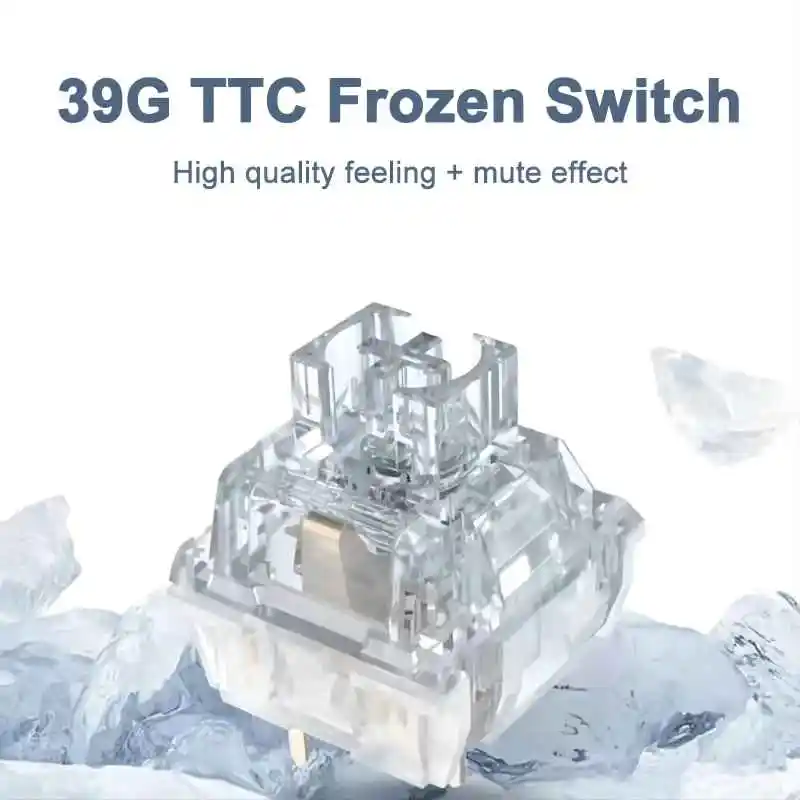 Tttc-interruptor Linear v2 39g Pinos Silencioso Mudo Rgb Transparente Transparente Lubrificado para Teclado Mecânico